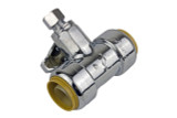 SharkBite 24985 1/4 Turn Tee Stop, 3/4 x 3/4 x 1/4 in Nominal, SB x SB x Compression End Style SharkB