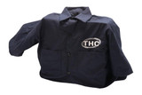 THC BUSW-S Button Up Short Sleeve - Small - Navy - Woman