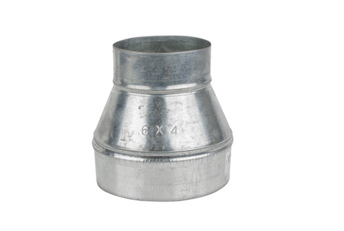 Universal Parts DTP-6X4 26ga 6" x 4" Tapered Reducer Image 1