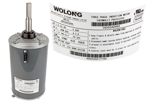 Carrier HD52AZ465 Motor 1.25Hp 460V 56Fr 850
