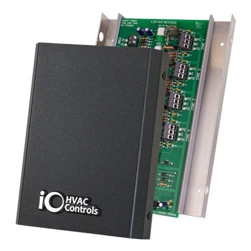 iO HVAC Controls ESP-400 Add on ESP panel used with existing zone panel to eliminate bypass, includes 4 zone panel and static pressure sensor
