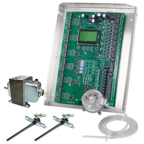 iO HVAC Controls ZP6-ESP-KIT 6-Zone 4H/2C zone panel with ESP, 75VA transformer, 2 duct temp sensors and pressure sensor