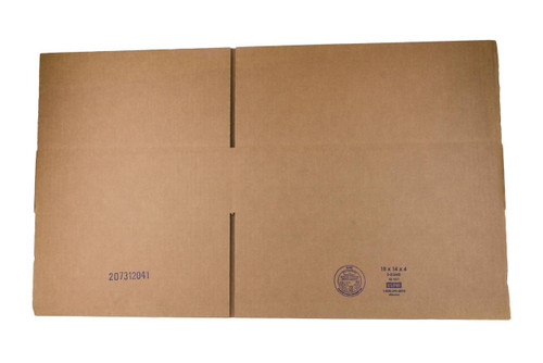 ULine S-22642 18"x14"x4" Lightweight 32 ECT Corrugated Boxes 25/Bundle