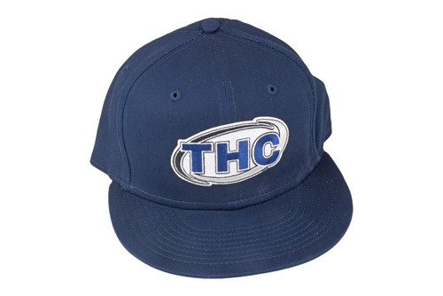THC NE400-NVY-THC-EMB Logo Navy Flat Bill Snapback Cap Hat Image 1