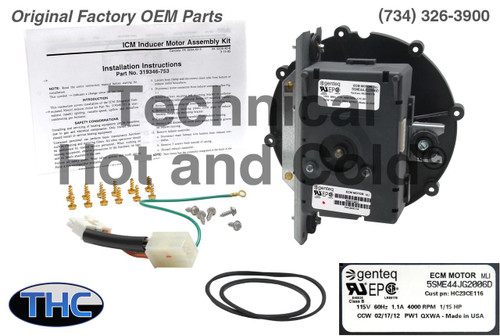 Carrier 319346-753 Draft Inducer Motor Assembly