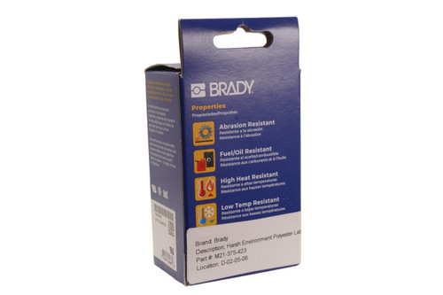 Brady M21-375-423 Harsh Environment Polyester Labels Image 1