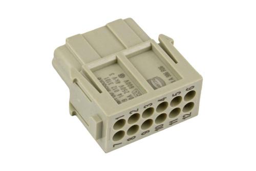 Harting Technology Group 09140123101 Han D 12-Pin Module Plug (Crimp Termination)