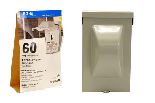Eaton DPU362RA 240/480V 60 Amp 3-Phase Rain-Tight Disconnect Eaton DPU362RA 240/480V 60 Amp 3-Phase Rain-Tight Disconnect