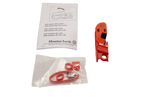 Master Lock (Masterlock) 493B Circuit Breaker Lockout: Clamp-On, For 120/240V AC Volt