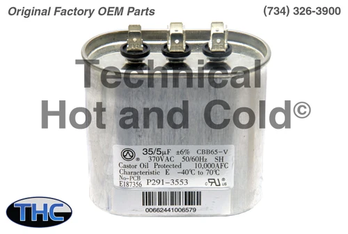 Carrier P291-3553 Dual Run Capacitor Image 1