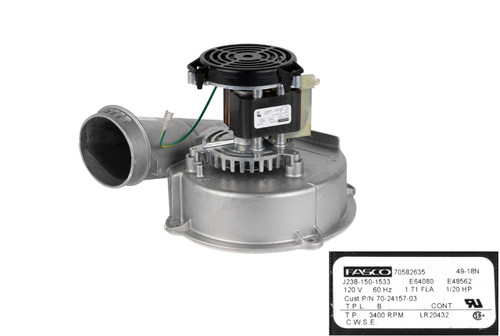 Rheem Ruud 70-24157-03 Draft Inducer Motor Assembly Image 1