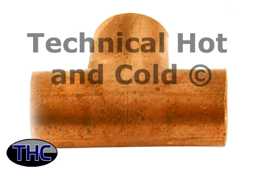 Universal Parts W-4001 1/2" Copper ACR Tee Image 1