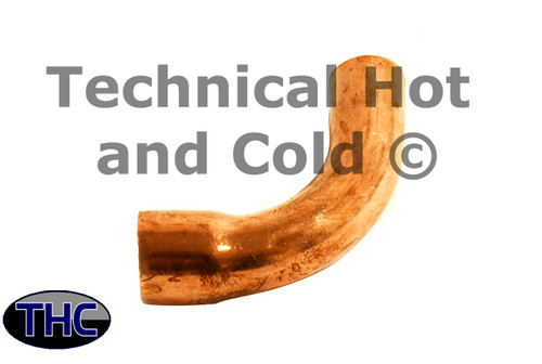 Universal Parts 3-8LS90 3/8" Copper ACR Long Street 90 Image 1