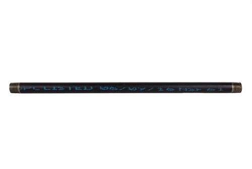 Universal Parts 050180040BLN 1/2"x18" Black Pipe Nipple Image 1