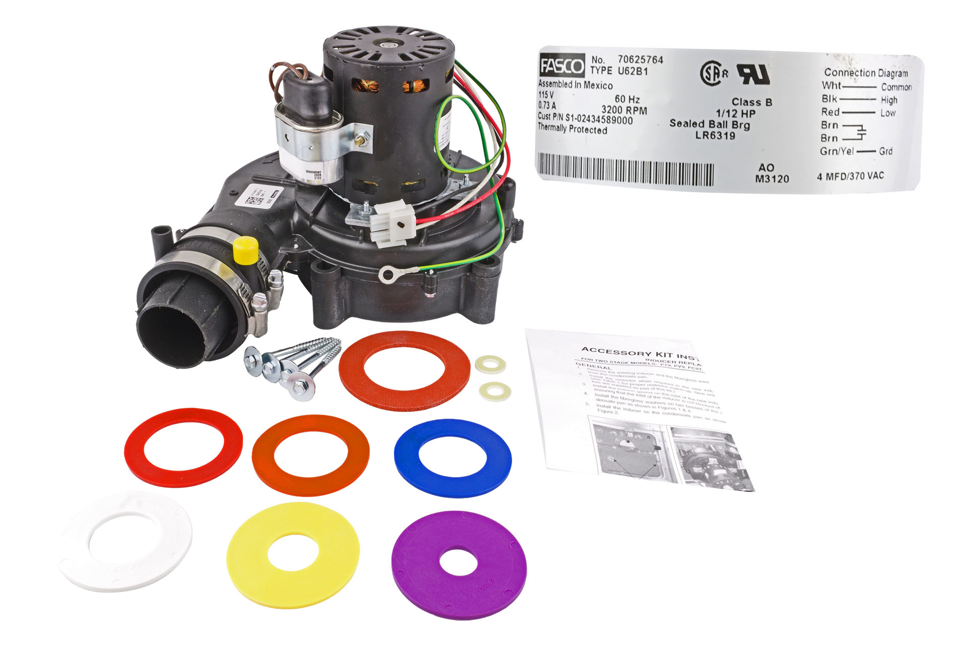 York Coleman S1-32434589000 Draft Inducer Motor Assembly