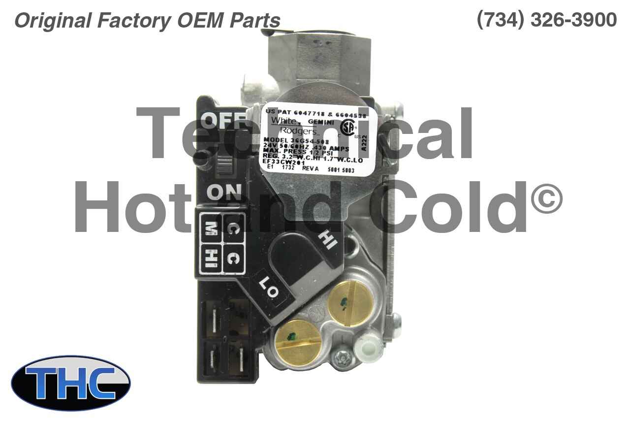 36g54 Stage Gas Valve White Rodgers Stage Furnace Gas Valve