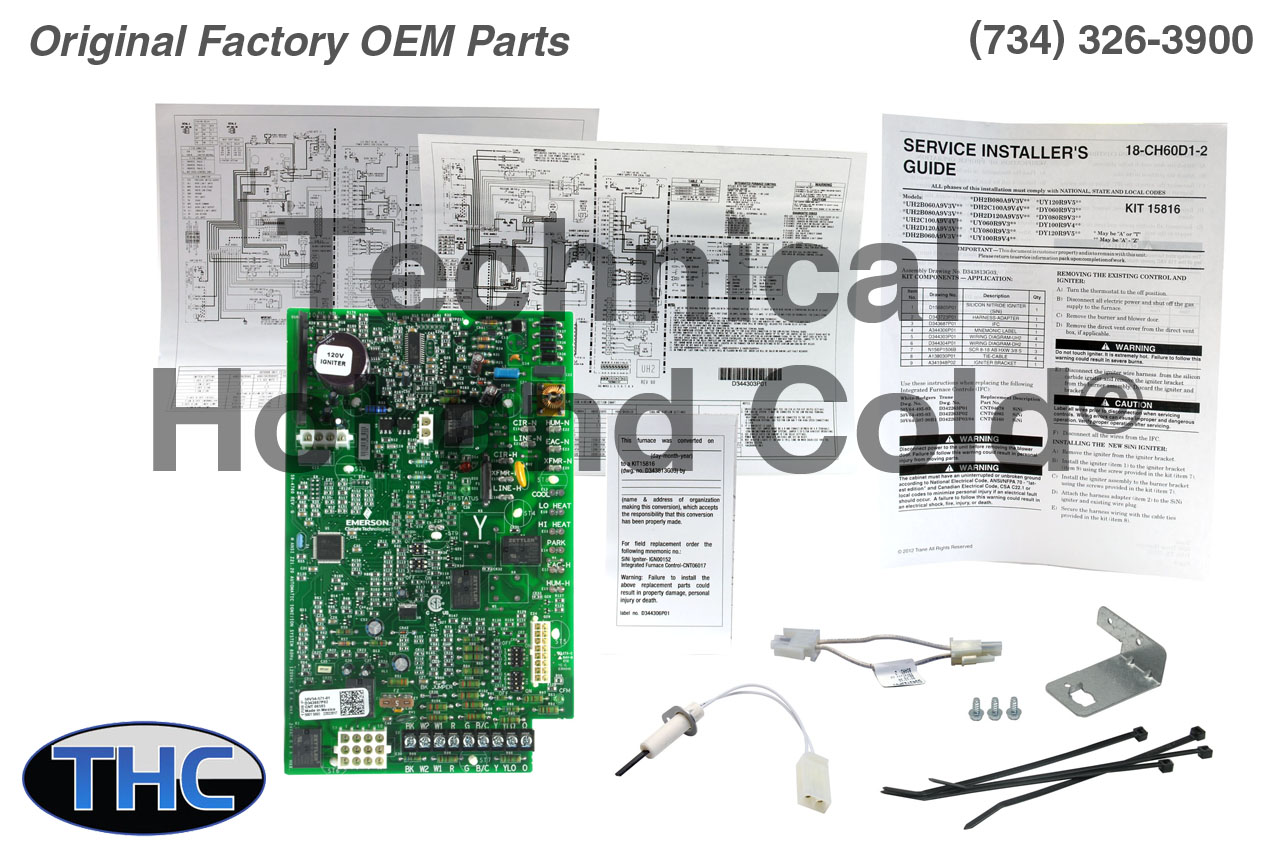 Trane KIT15816 Integrated Furnace Control Board Kit - Technical