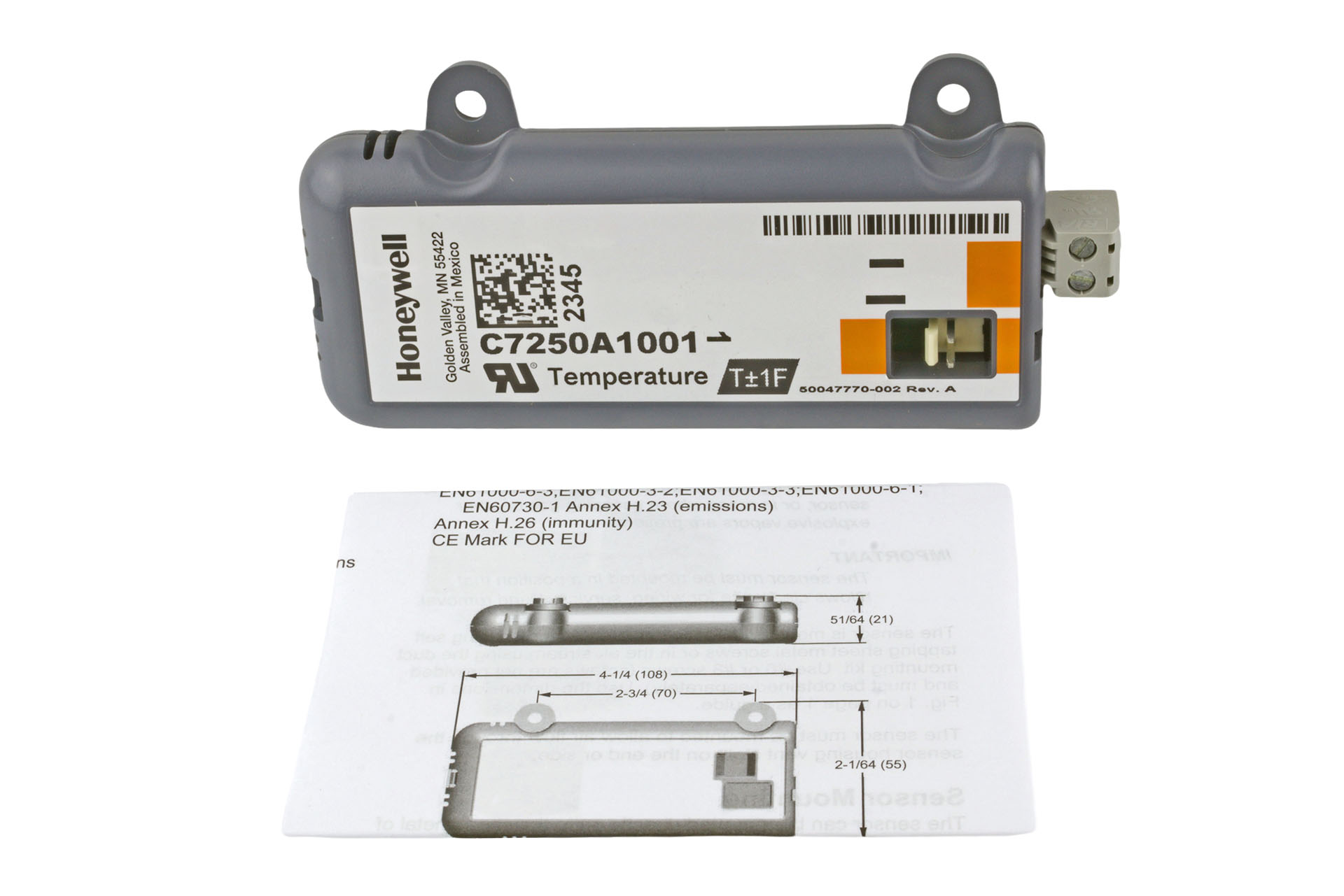 Honeywell C7250A1001 Mixed Air Sensor - Technical Hot & Cold Parts