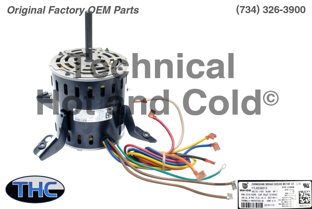 ICP 1186932 Blower Motor - Technical Hot & Cold Parts