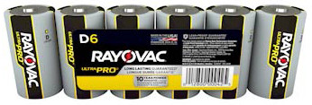 Rayovac D Cell Ultra Pro Battery- AL-D - RAYALD-SH (12 Packs of 6)