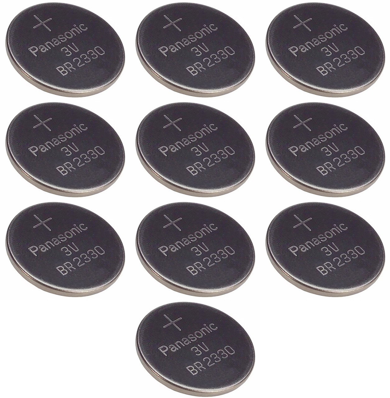 Panasonic BR2330 Battery - 3 Volt 255mAh Lithium Coin Cell - 10 Pieces Panasonic BR2330 Battery - 3 Volt 255mAh Lithium Coin Cell - 10 Pieces
