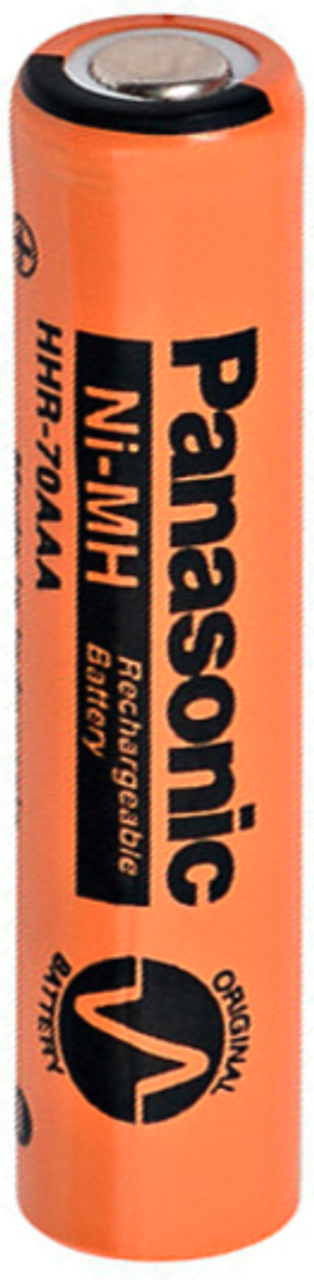 HHR-70AAA Panasonic Battery - AAA Ni-MH 1.2V 700mAh Flat Top - 12 Pieces
