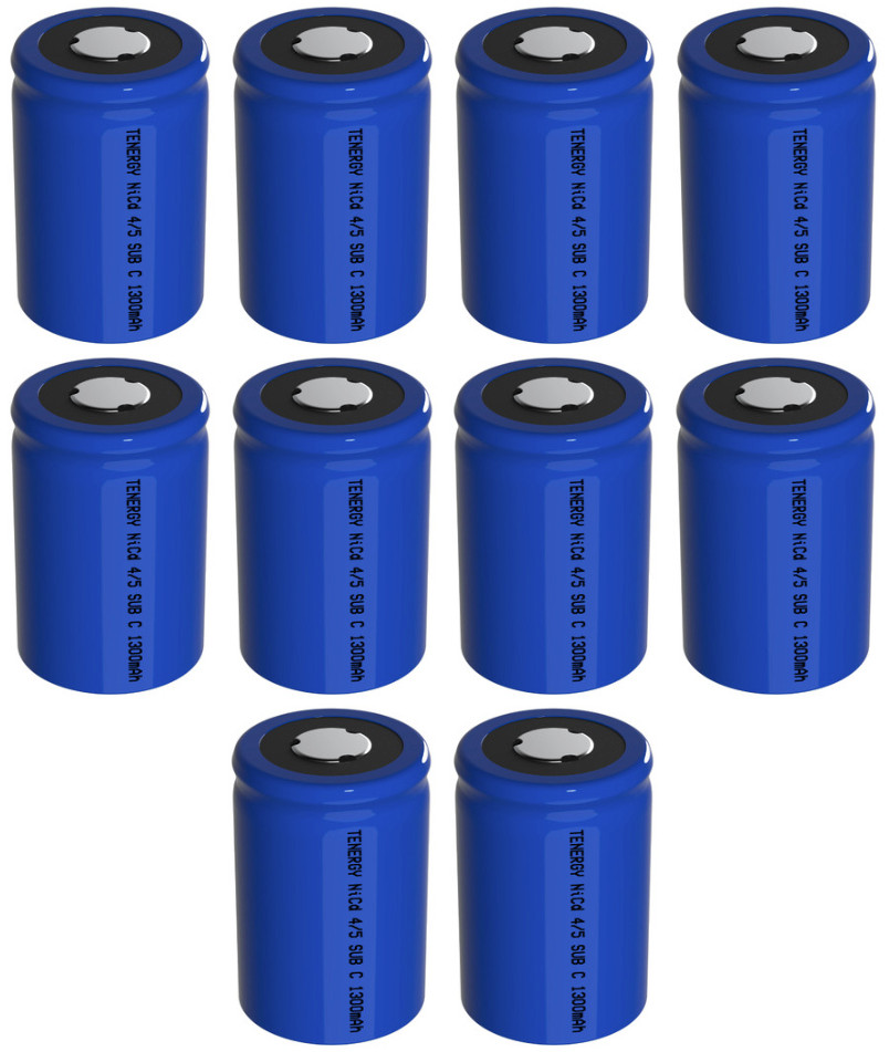 Tenergy 20303 4/5 Sub C Ni-Cd Rechargeable Battery 1.2V 1300mAh