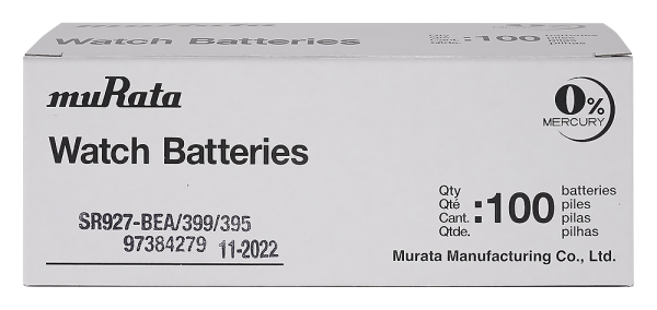 muRata Sony SR927W - 399 Button - Watch Battery - 100 Pieces