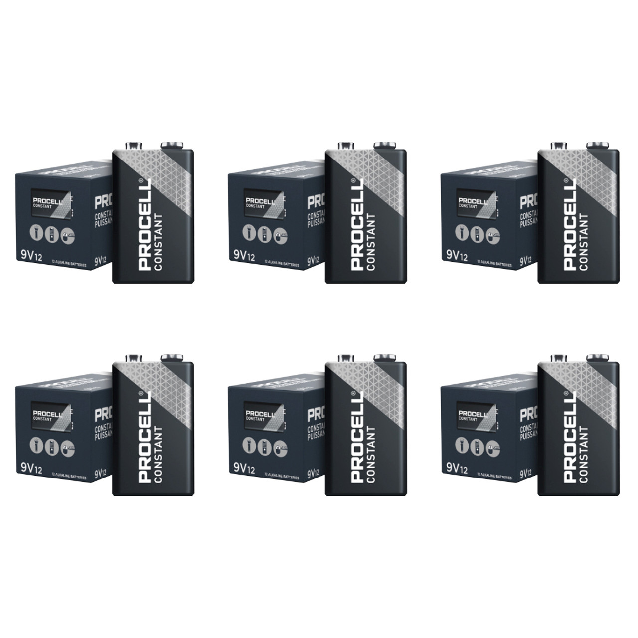 Duracell Industrial 9 Volt Batteries - 6LP3146 - ID1604 - Case of 72