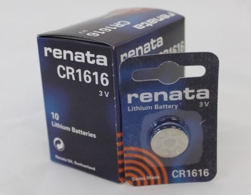 Renata CR1616 Battery - 3V 55mAh Lithium Coin Cell