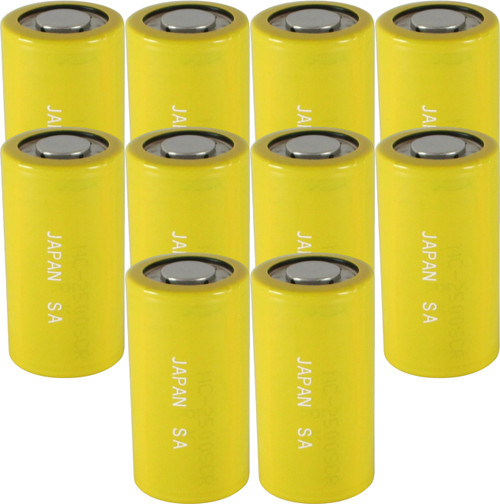 Panasonic NC-2500SCR Sub C Battery - 10 Pieces - 1.2V 2500mAh NiCd Flat Top Panasonic NC-2500SCR Sub C Battery - 10 Pieces - 1.2V 2500mAh NiCd Flat Top