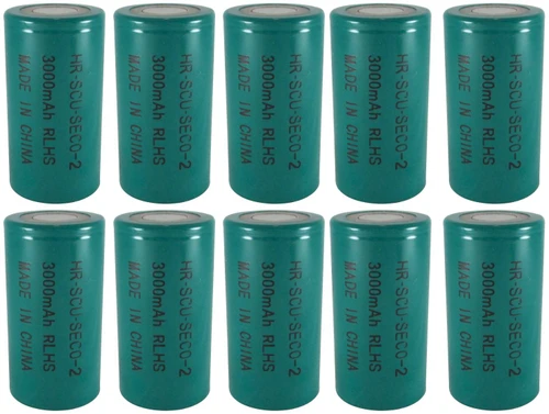 FDK HR-SCU Sub C Cell NiMH Battery - 1.2 Volt 3000mAh Flat Top