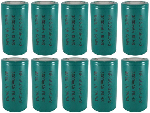 FDK HR-SCU Sub C Cell NiMH Battery - 1.2 Volt 3000mAh Flat Top