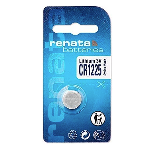 Renata CR1225 Battery - 3 Volt 50mAh Lithium Coin Cell - CR1225.SC - 10 Pieces
