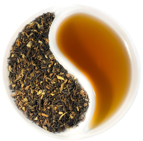 A luxurious, naturally sweet cinnamon forward tea, infused with the concentrated essence of cinnamon bark that will satisfy the tongue and mind. This velvety dessert-like black tea will "Make Your Day".