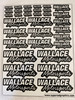 Wallace Motorsports Decal Sheet - Logo