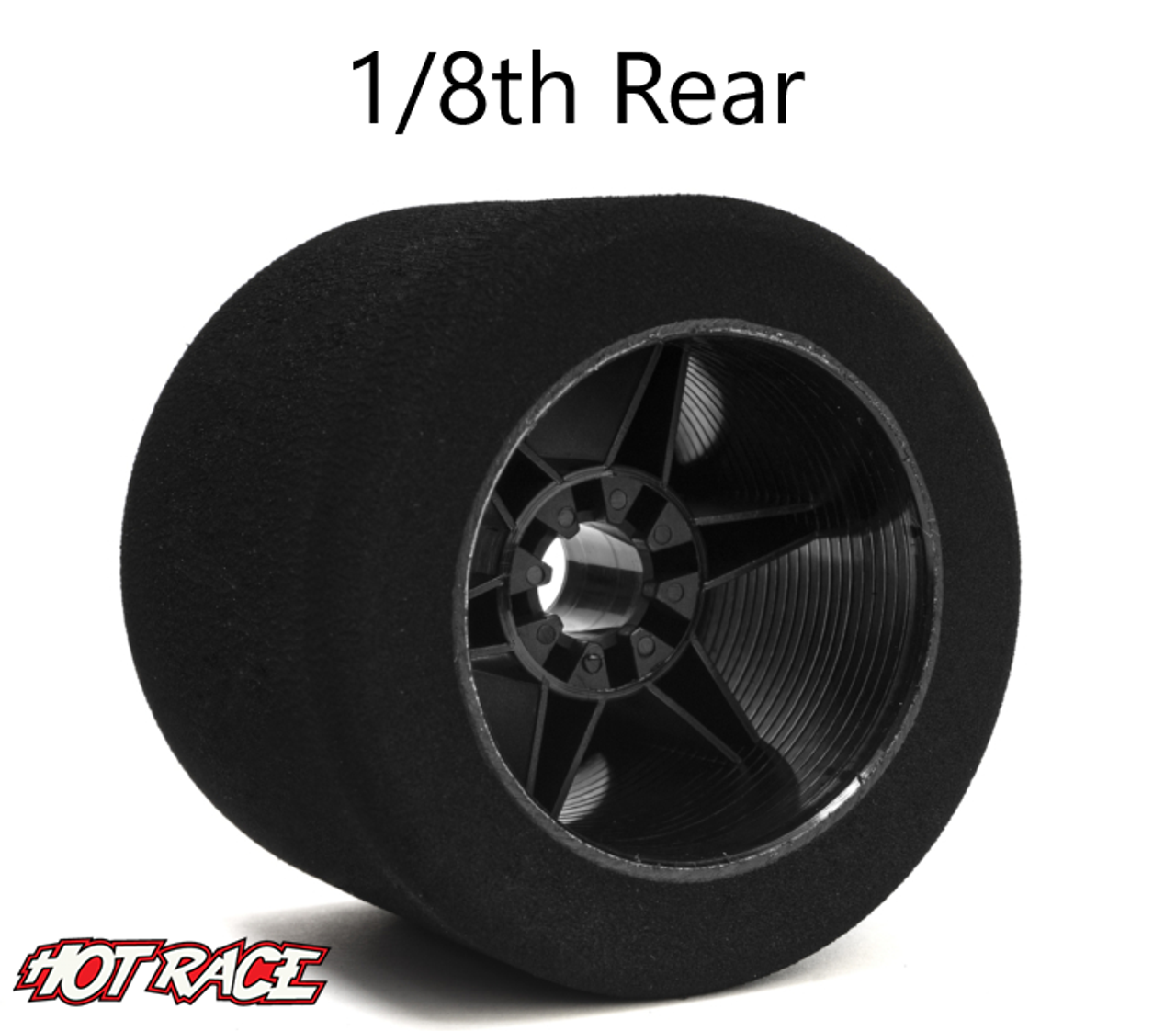 Hot Race 1:8 Rear Tires - Carbon Wheels