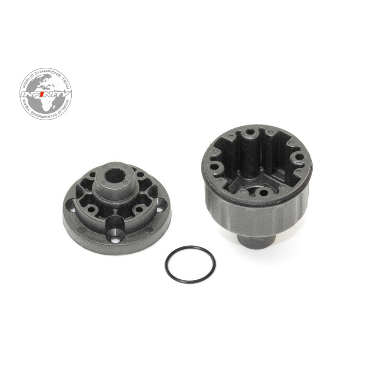 G022BK - FRONT DIFF CASE SET (BLACK)