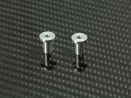 F018 - Aluminum Steering Post (Silver/2pcs)