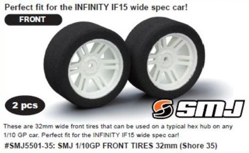 SMJ 1/10GP Front Tires 32mm (Shore 35) - IF15W