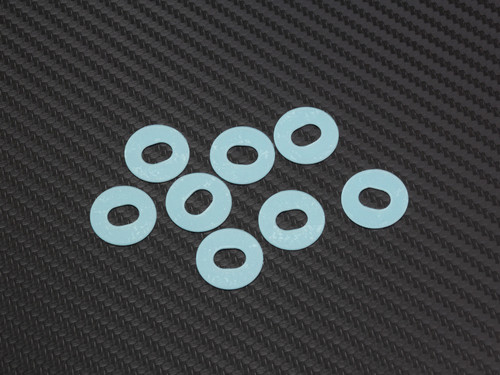 OVAL HOLE THIN TYPE BODY MOUNT PATCH 6mm (0.3mm/8pcs)