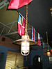 hanging hooded brass nautical light