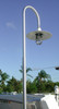 Aluminum Wharf Pole Dock Light w/Radial Wave Shade-11 foot