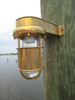 shielded brass marine dock light