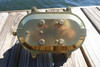 rear view of large brass nautical oval dock light