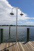 Dual dome shade nautical wharf pole aluminum light
