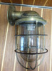 Vintage Oceanic Large Passageway Large bulkhead light with wire spin on cage
