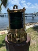 Bronze Piling Nautical Dock Light - Dark Green Lens