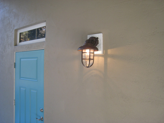 Nautical Marine Passageway Dock Light w/Copper Hood - Large Size