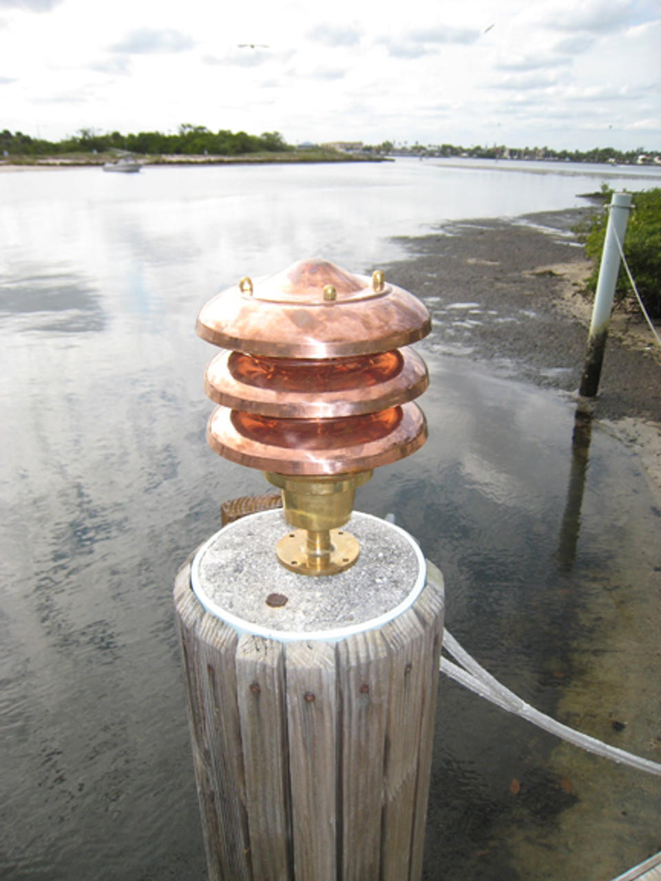 nautical copper dock light